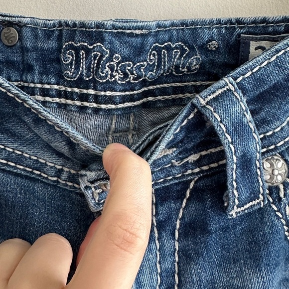 Miss Me Women's Embellished Rhinestone Blue Bootcut Jeans, Size 27 - Picture 10 of 16